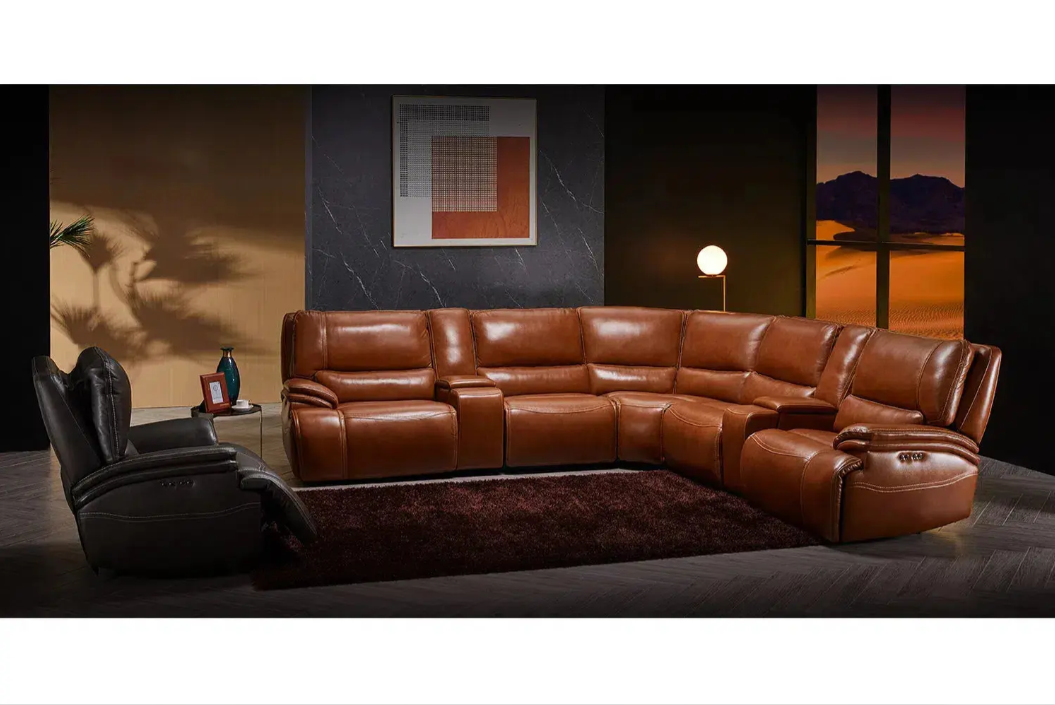 Stevens Leather Corner Lounge