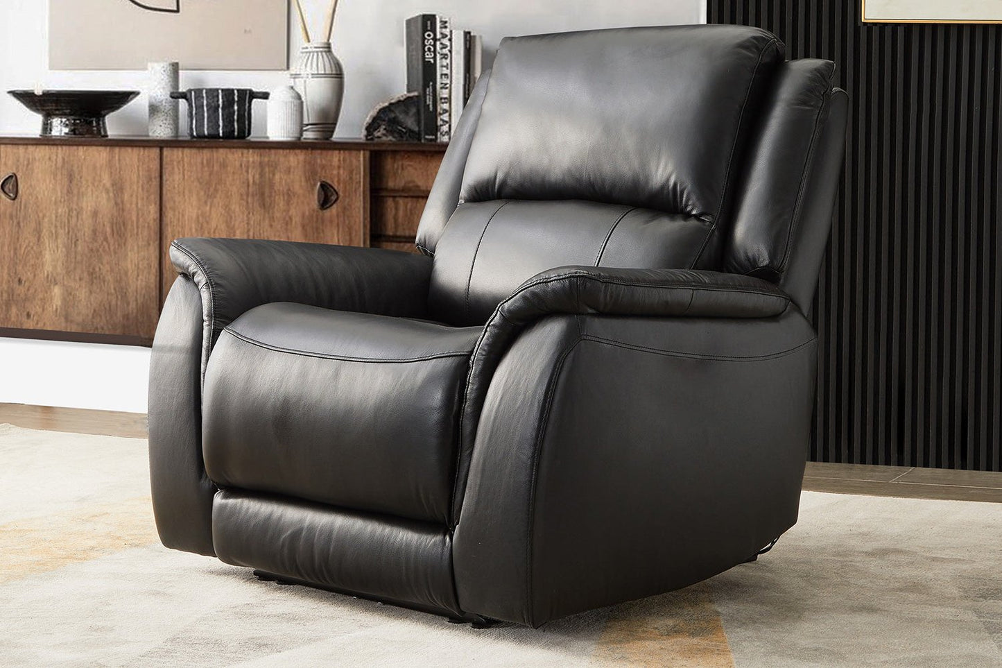 Everett Full Leather Manual Recliner