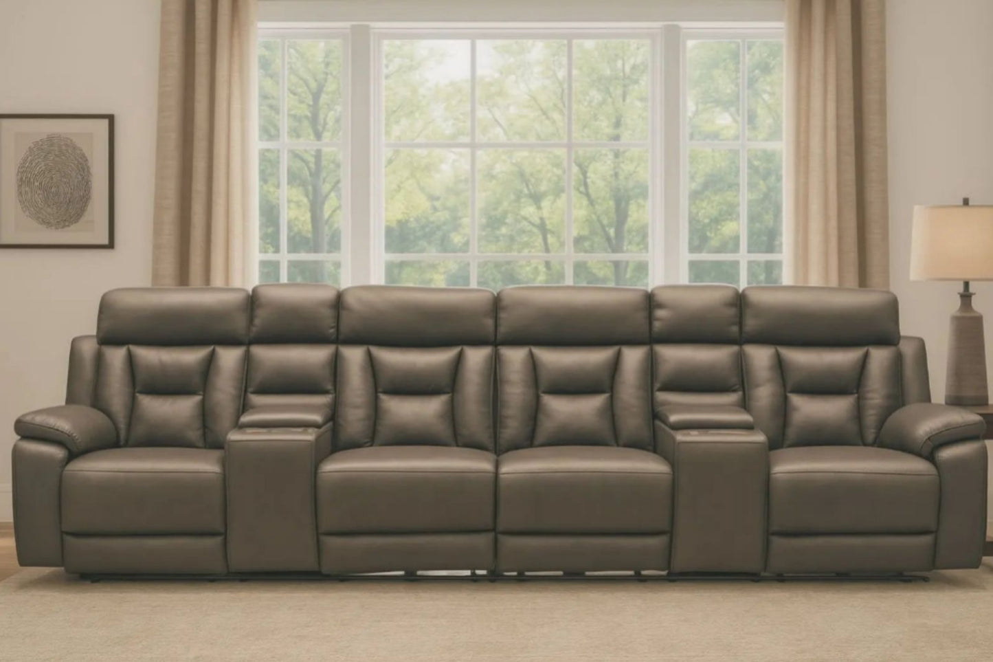 Ronan Electric Fabric Theatre Lounge - Mocha