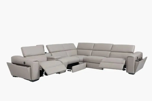 Gabriel 6PC lounge, Taupe colour (Full leather)
